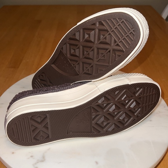 CONVERSE CTAS Lift Ox Violet Ore Sherpa Shoes Platform Sneaker - Size 6.5 - Picture 5 of 5